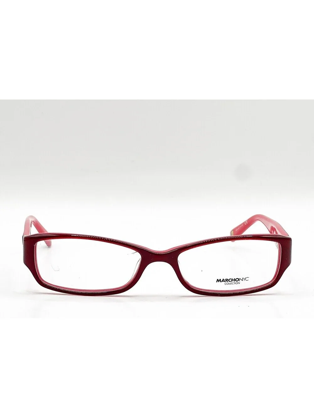 Marchon Nyc Marquis 604 Burgundy Pink Authentic Eyeglasses 51-16-135
